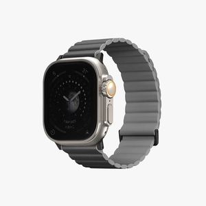 Uniq Revix Apple Watch Leather + Silicone Strap 49-42Mm - Grey