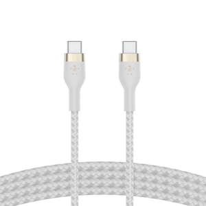 Belkin Braided Silicone USB-A to USB-C Cable - 1 Meter - White
