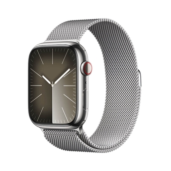 Apple Watch Series 9 Silver Stainless Case with Milanese Loop