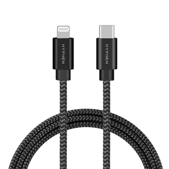 Hyphen USB-C To Lightning Fast Charging Cable 1m Black