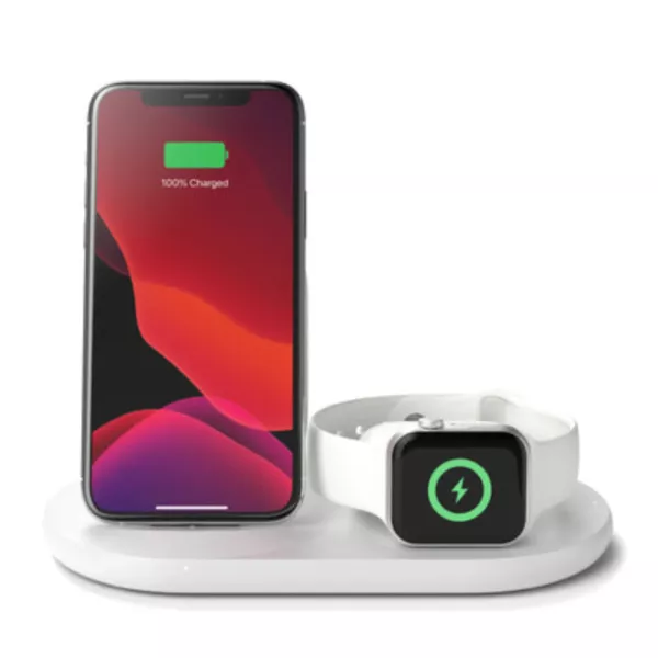 Belkin 3-in-1 Wireless Pad/Stand/Apple Watch - White