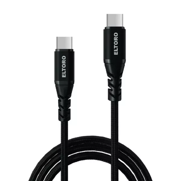 ElToro Nylon Kevlar 240W USB-C to USB-C (1m) Cable - Black