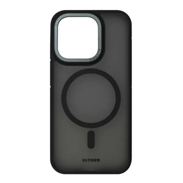 ElToro Rubberized iPhone 15 Pro Max MagSafe Case-Smoke Black