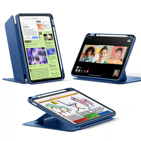 ESR Flip iPad 11Gen/10.9 Hybrid Pencil Holder Case - Blue