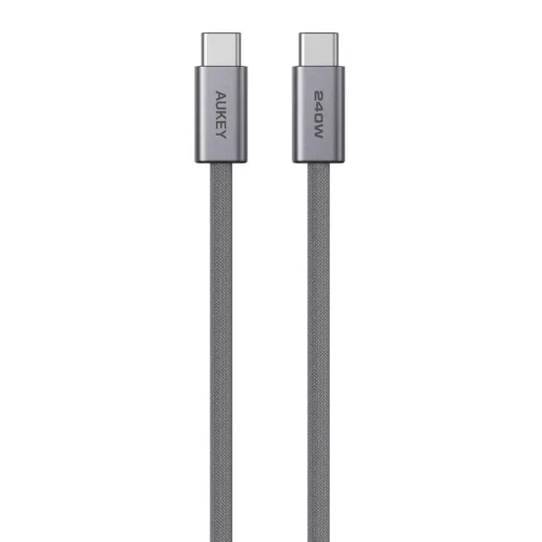 Aukey Circlet Braided USB-C to USB-C 240W (1m) Cable - Gray
