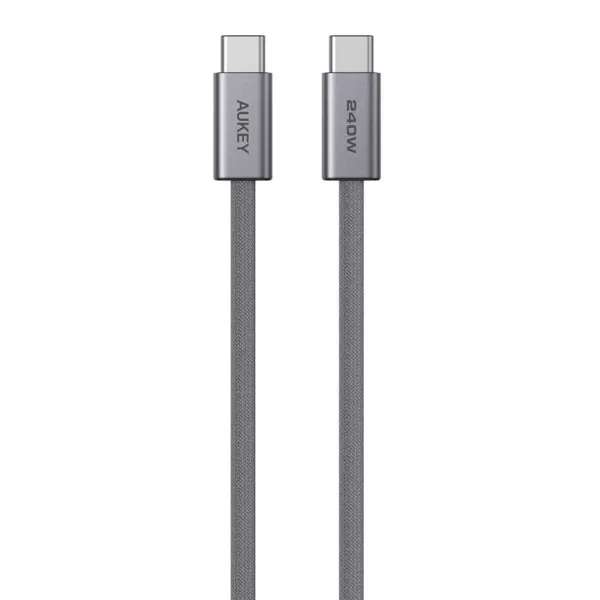 Aukey Circlet Blink USB-C to USB-C 240W (1.8m) Cable - Gray