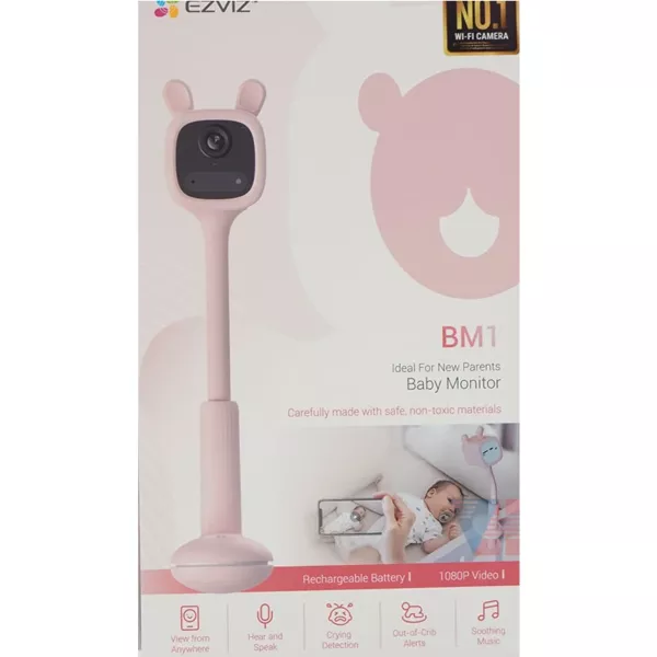 EZVIZ BM1 Battery Powered Baby Monitor Rabbit Shape - Pink