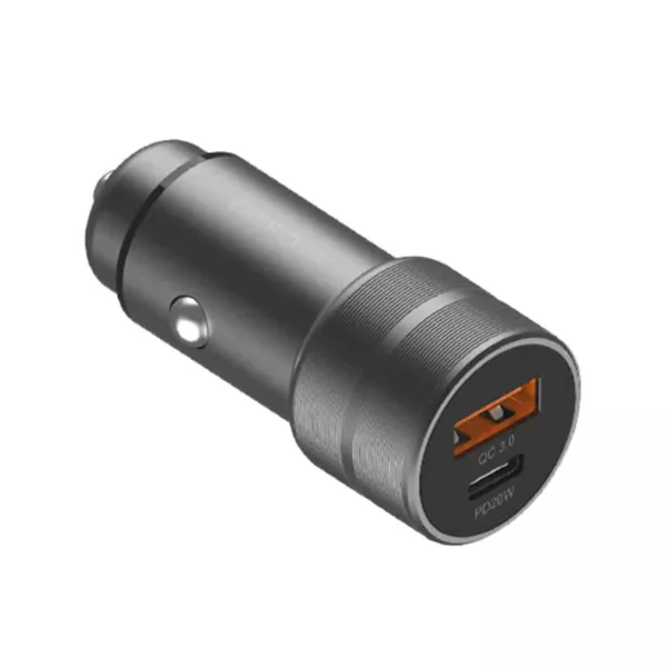 Energea AluDrive 2 38W USB-C PD20 USB-A Car Charger - Gunmetal