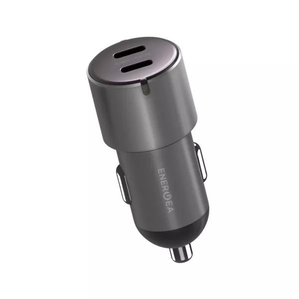 Energea AluDrive 66W Dual USB-C Car Charger - Gunmetal