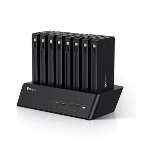 Raycue 8in1 10K Power Bank Station PD 20W UK - Black
