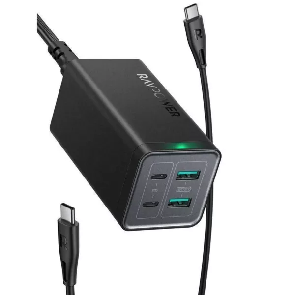 Ravpower PD 120W 4 Port 100W Cable Port Charger - Black