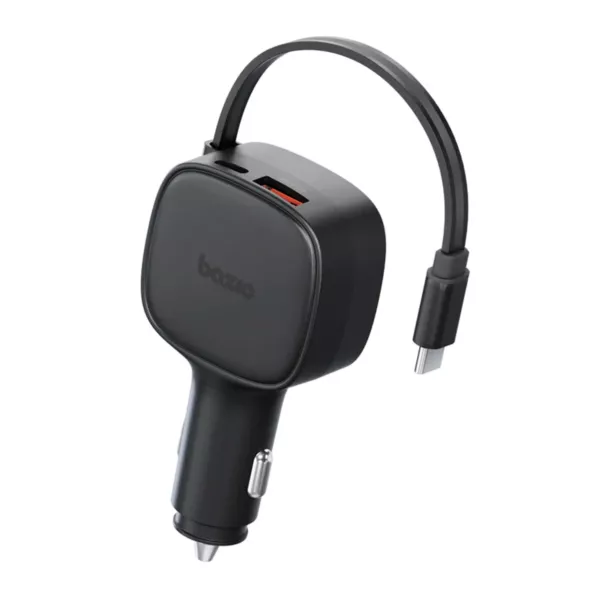Bazic Godrive 75cm 30W USB-C USB-A Car Charger - Black