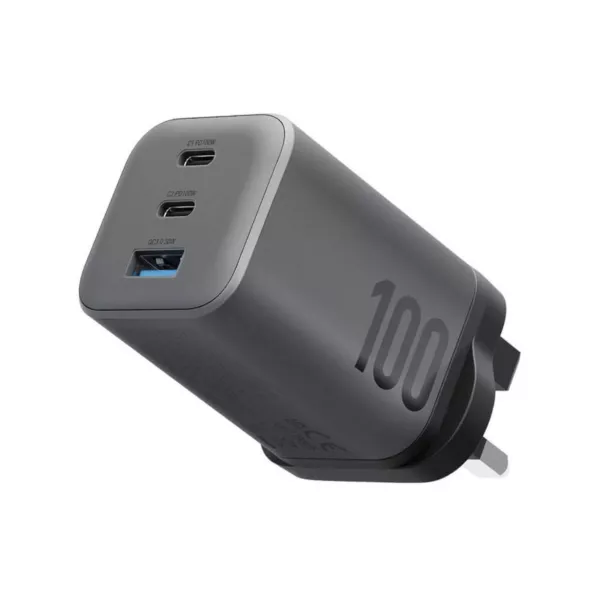 Energea AmpCharge Mini 100W Wall Charger - Gunmetal