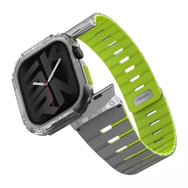 Skinarma Gemini 46mm Magnetic Strap + Atom Case - Lime Green
