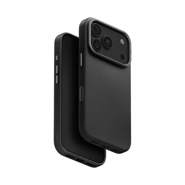 UNIQ HYBRID iPhone 18 Pro MagSafe Case Leatherette Edge
