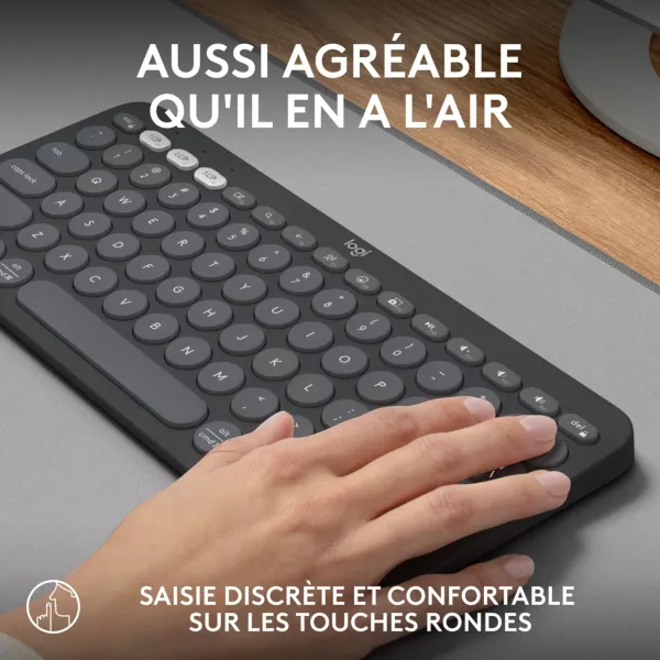 Logitech Pebble Keys 2 K380s Keyboard En/Ar - Graphite