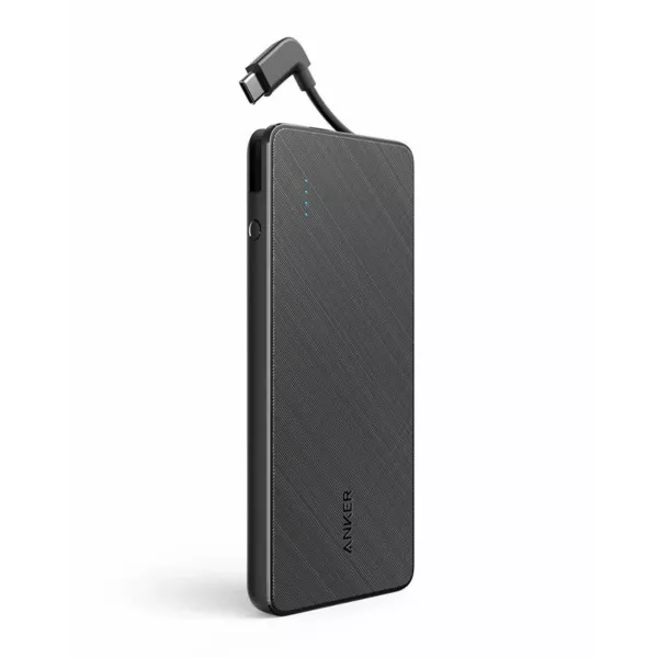 Anker PowerCore Built-In Cable 10000mAh - أسود