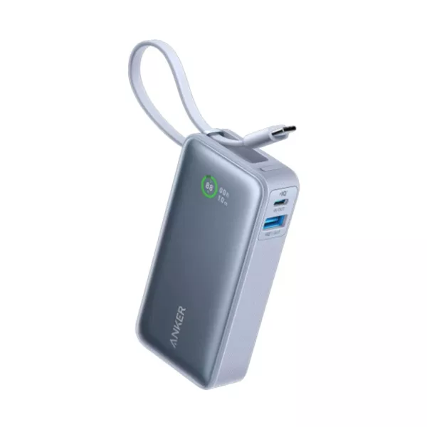 Anker Nano 30W 10K PD Built-in USB-C Cable Power Bank - Blue