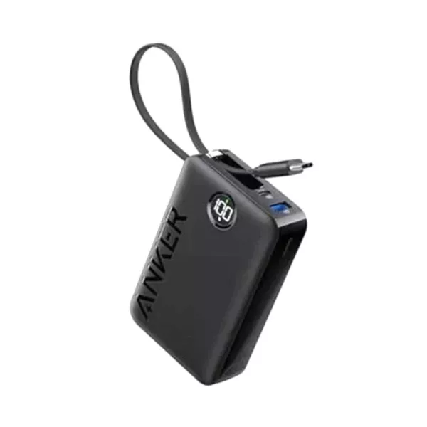 Anker 355 20K 22W PD USB-C Power Bank Built-in Cable - Black