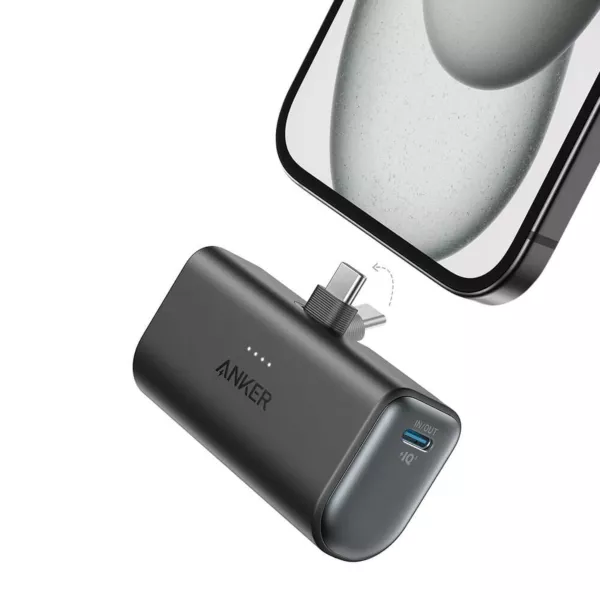 Anker Nano 22.5W Built-in USB-C 5K Power Bank - Black