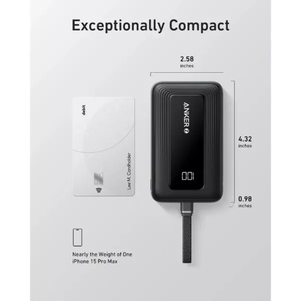 Anker Zolo 35W 10K mAh Built-in 2USBC Power Bank - Black