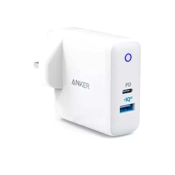 شاحن حائط انكر 35 واط (15 +20) PowerPort PD+ 2 - ابيض