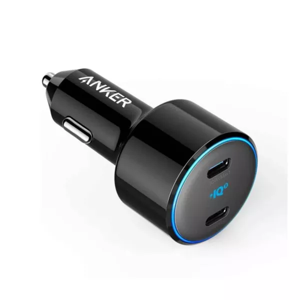 Anker Powerdrive+ Duo 48W Car Charge r- أسو د
