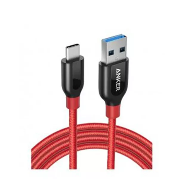 Anker PowerLine+ USB-A to USB-C (1.8m) - Red