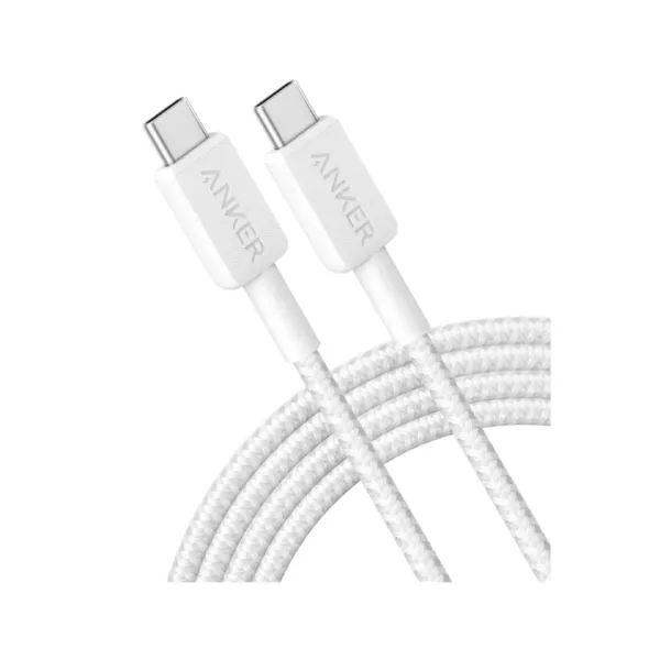 Anker Braided 322 USB-C to USB-C (1.8m) Cable - White