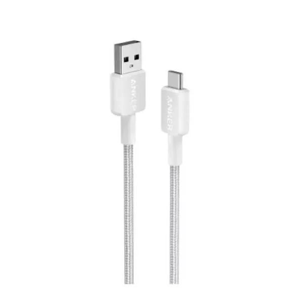Anker Braided 322 USB-A to USB-C (0.9m) Cable - White