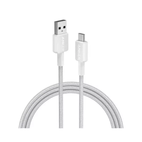 Anker Braided 322 USB-A to USB-C (1.8m) Cable - White