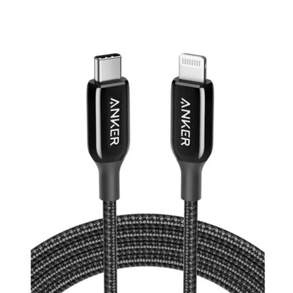 Anker PowerLine + III USB-C to Lightning (1.8m) -أسود