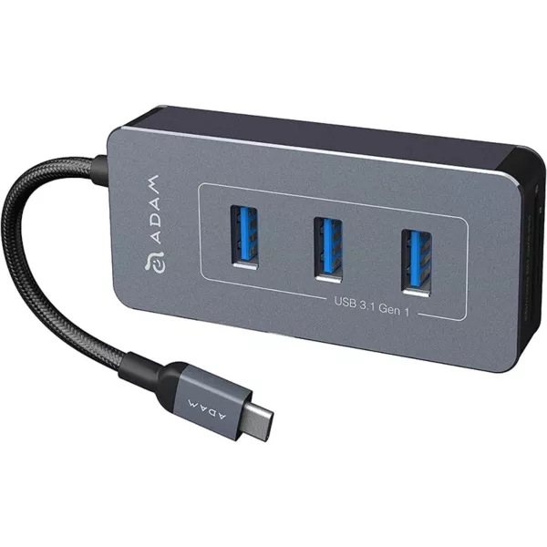 Adam Elements Casa 6-port USB-C to Card Reader Hub - رمادي