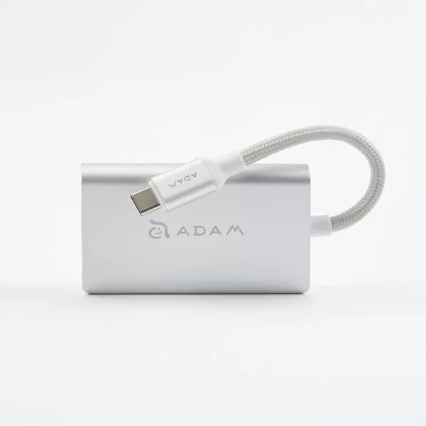 Adam Elements Casa USB 3.1 Type-C 4-in-1 Multi Function Hub - فضي