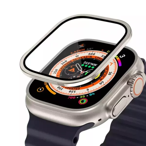 AmazingThing Metal Frame Apple Watch Ultra 49mm Screen Protector - Clear