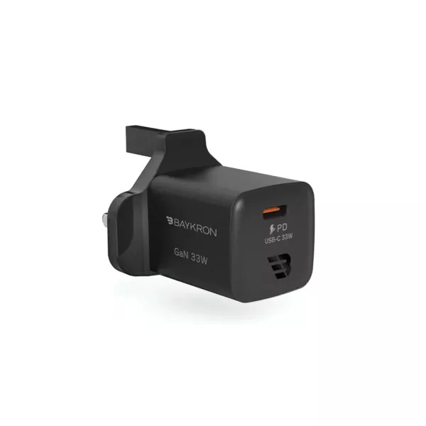 Baykron Wall Charger GaN 33 Uk Plug - Black
