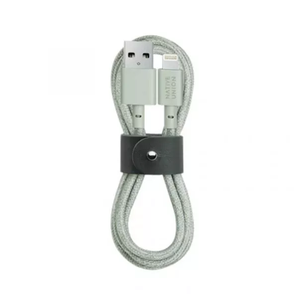 كابل بحزام من Native Union - من USB A إلى Lightning بطول 1.2 متر - أخضر