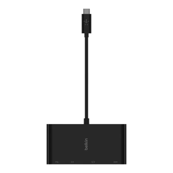 Belkin USB-C 10cm Cable to HDMI, VGA, DVI and DisplayPort - أسود