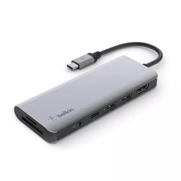 موزع USB-C من بيلكن 7 في 1 متعدد المنافذ