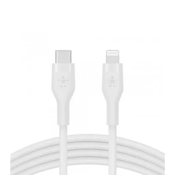 كابل سيليكون من بيلكن نوع لايتنينغ إلى USB-C - بطول 3 متر - أبيض
