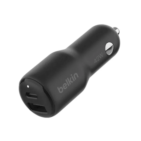 Belkin 42W USB-C USB-A Car Charger - Black