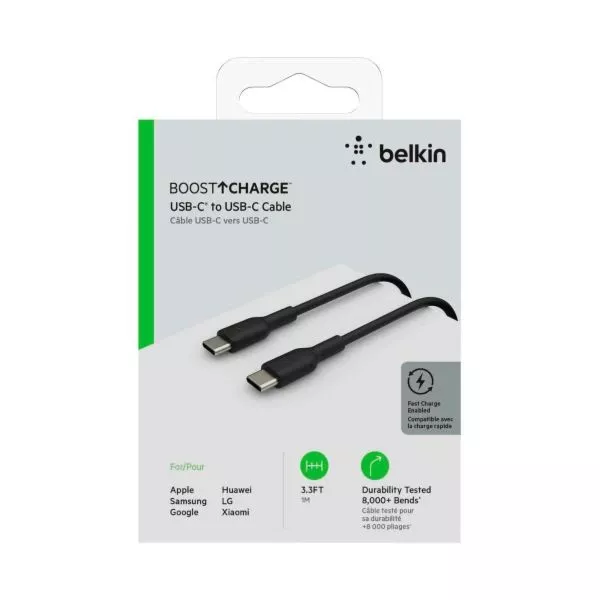 Belkin BoostCharge 60W USB-C to USB-C (1m) Cable - Black