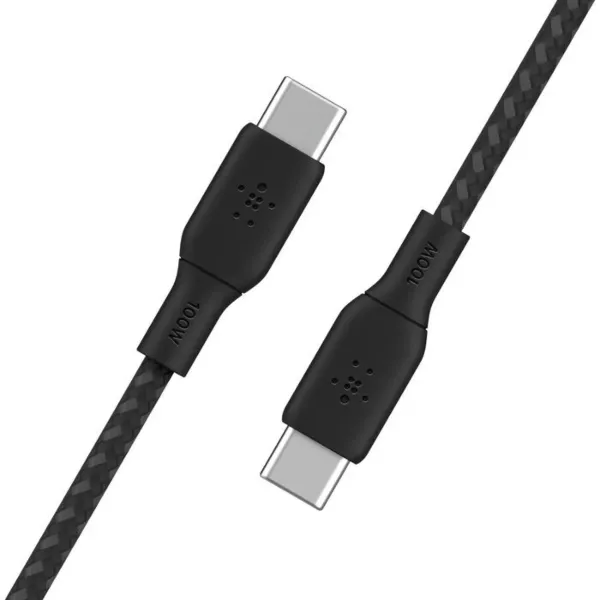 Belkin 100W PD USB-C to USB-C Braided Cable (2m) - Black