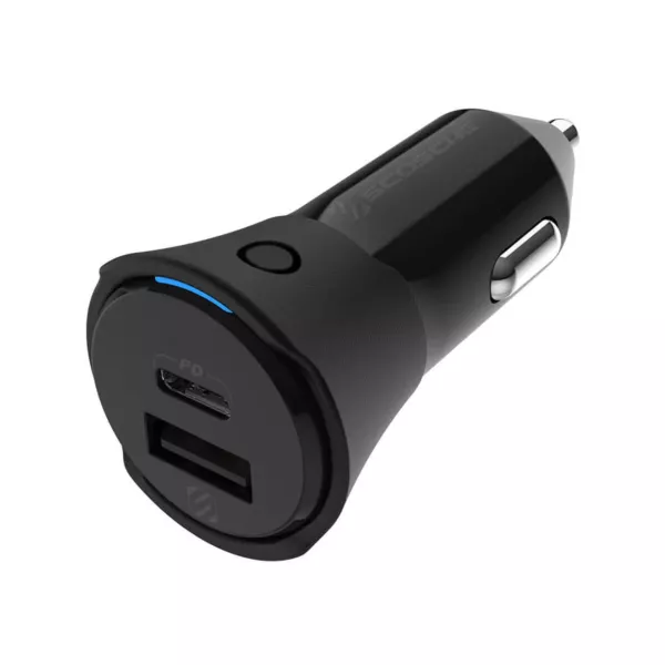 Scosche FoundIT 32W USB-C USB-A Car Charger & Locator - Black