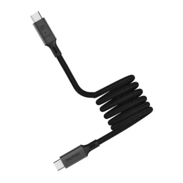 Momax MagLink 100W Magnetic USB-C to USB-C Cable (1m) - Black