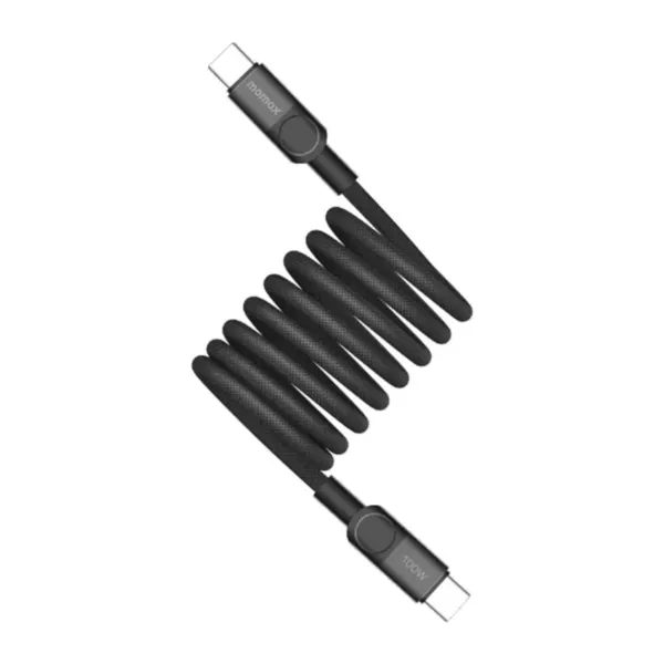 كابل مومكس ماج لينك المغناطيسي 100 واط من USB-C إلى USB-C بطول 2 متر - أسود