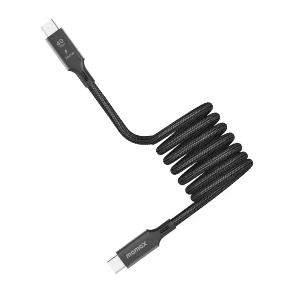 كابل مومكس ماج لينك المغناطيسي 240 واط من USB-C إلى USB-C بطول 1.5 متر - أسود
