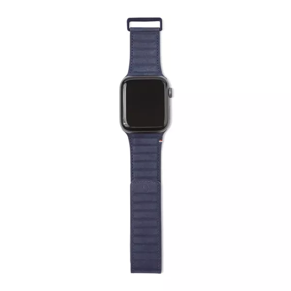 Decoded Leather Magnetic Traction Strap for Apple Watch 38-40mm - Navy