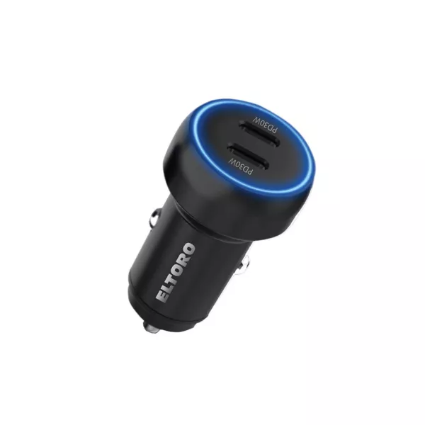 ElToro Car Charger 2 Port USB-C 30W PD - Black