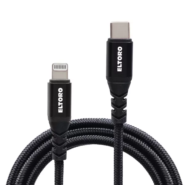 ElToro USB-C to Lightning Kevlar Cable (1m) - Black